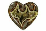 Polished Utah Septarian Heart - Beautiful Crystals #149945-1